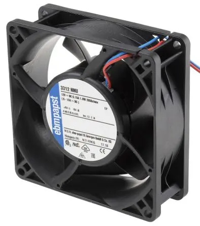 Produktfoto 1 von ebm-papst 3300 N - S-Panther Axiallüfter, Kugel, 12V dc / 1.8 W 0.12 A, 2650 U/min, 80 m³/h IP68 92 mm 92mm 32 mm