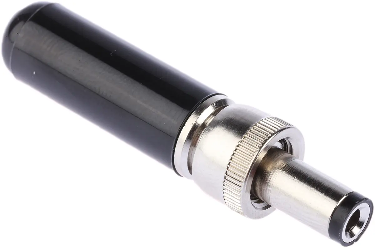 Produktfoto 1 von Switchcraft 761 Gerade Hohlstecker DC-Stecker Zinn 5A 12 V, Innen-Ø 2.5 mm / Außen 5.5 mm Außen-ø  x 45.7 mm, Kabel