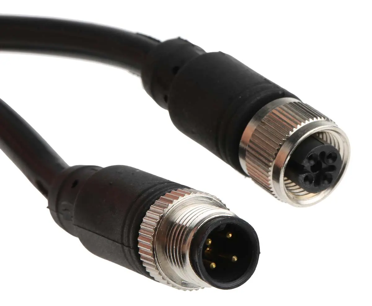 Produktfoto 1 von RS PRO CDF, 4-polig Sensor-Betätigungselementkabel, Gerade Buchse 4 / Gerade Stecker, Länge 5 m