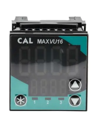 Produktfoto 1 von CAL MAXVU16 PID Temperaturregler DIN-Hutschiene 1, 3 x Relais Ausgang/ Thermoelement Eingang 24V ac Temperatursteuerung