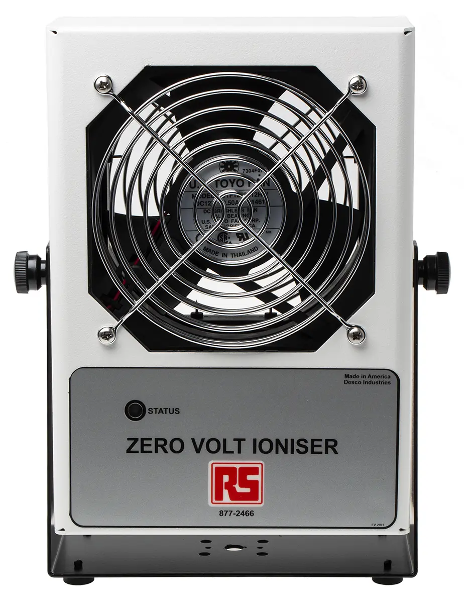 Produktfoto 1 von RS PRO, 3 to 25 V Ionisator Tischgehäuse mit 1 Lüftern, 80 mm x 150 mm x 240 mm