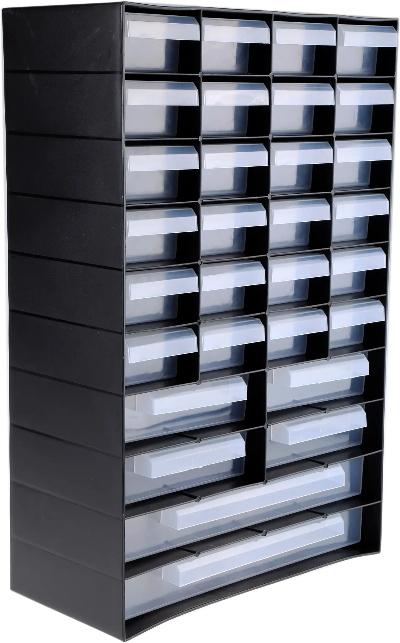 Produktfoto 1 von RS PRO 30 Kunststoff Schubladeneinheit, Kleinteilemagazin Schwarz, 420 mm x 270 mm x 130 mm