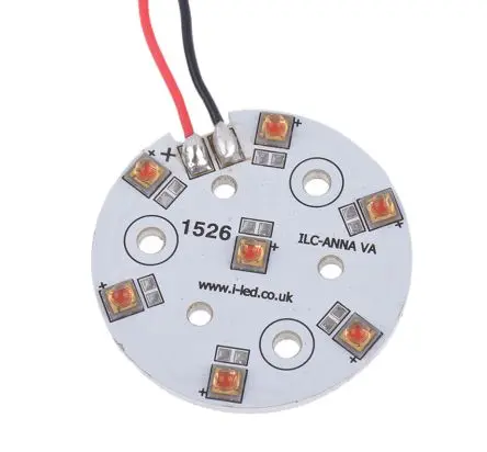 Produktfoto 1 von Intelligent LED Solutions LED-Array OSLON 80 PowerAnna Coin Rot, 7-LEDs, Ø 30 mm Außen-ø 2870 mW-Typ, 640k 2.87 W 3.25