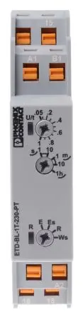Produktfoto 1 von Phoenix Contact ETD-BL-1T-230-PT Zeitrelais, DIN-Hutschiene 24 V dc 24V ac, 0.05 s to 1 h, 2 Kont. Multifunktion,