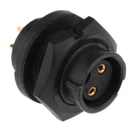Switchcraft EN3 Standard Rundsteckverbinder Stecker 2-polig Buchse 13A Frontplattenmontage IP68, IP69K