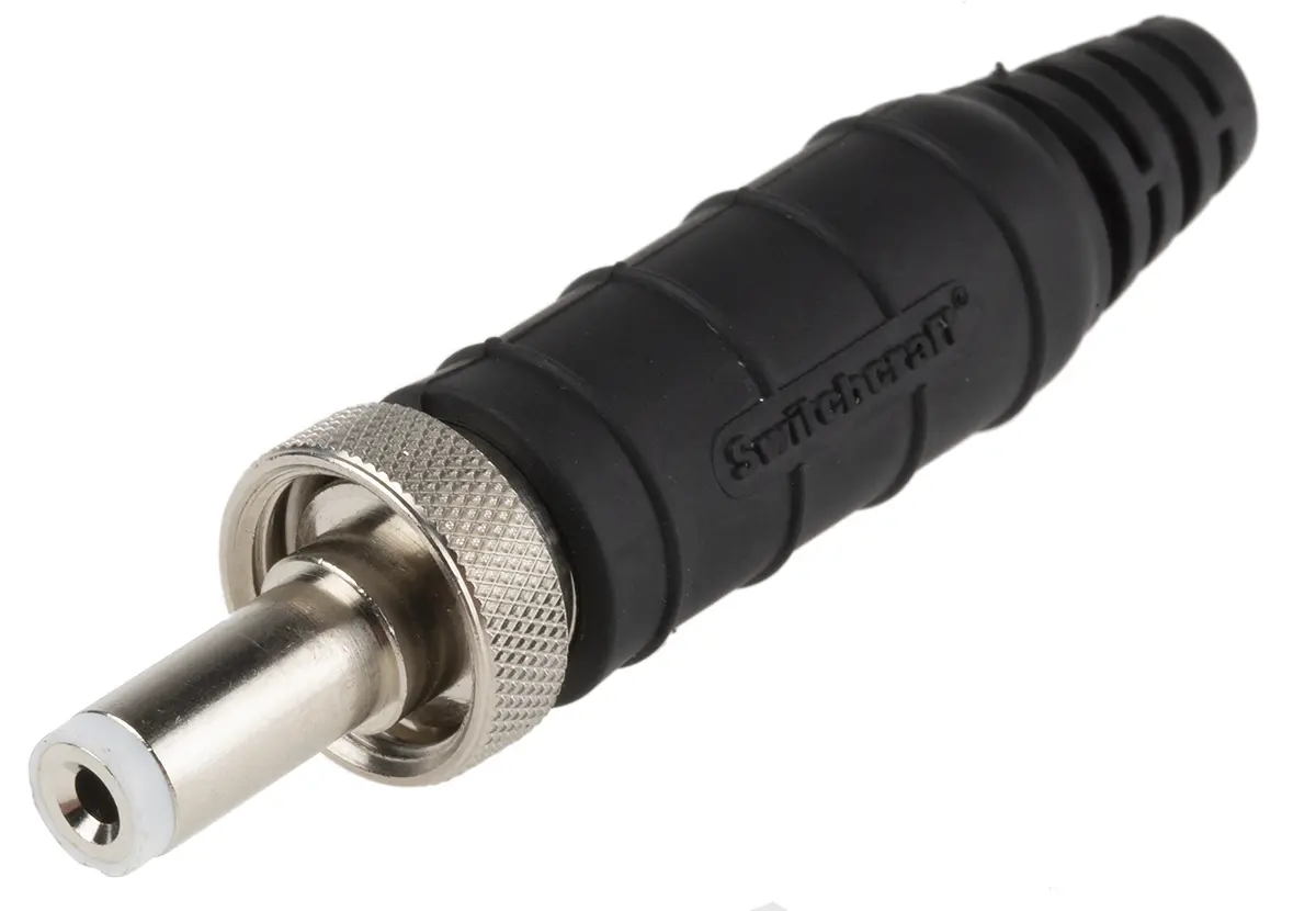 Produktfoto 1 von Switchcraft S762KS Gerade Hohlstecker DC-Stecker Nickel 5A 24 V, Innen-Ø 2 mm x 57 mm, Kabel, IP68