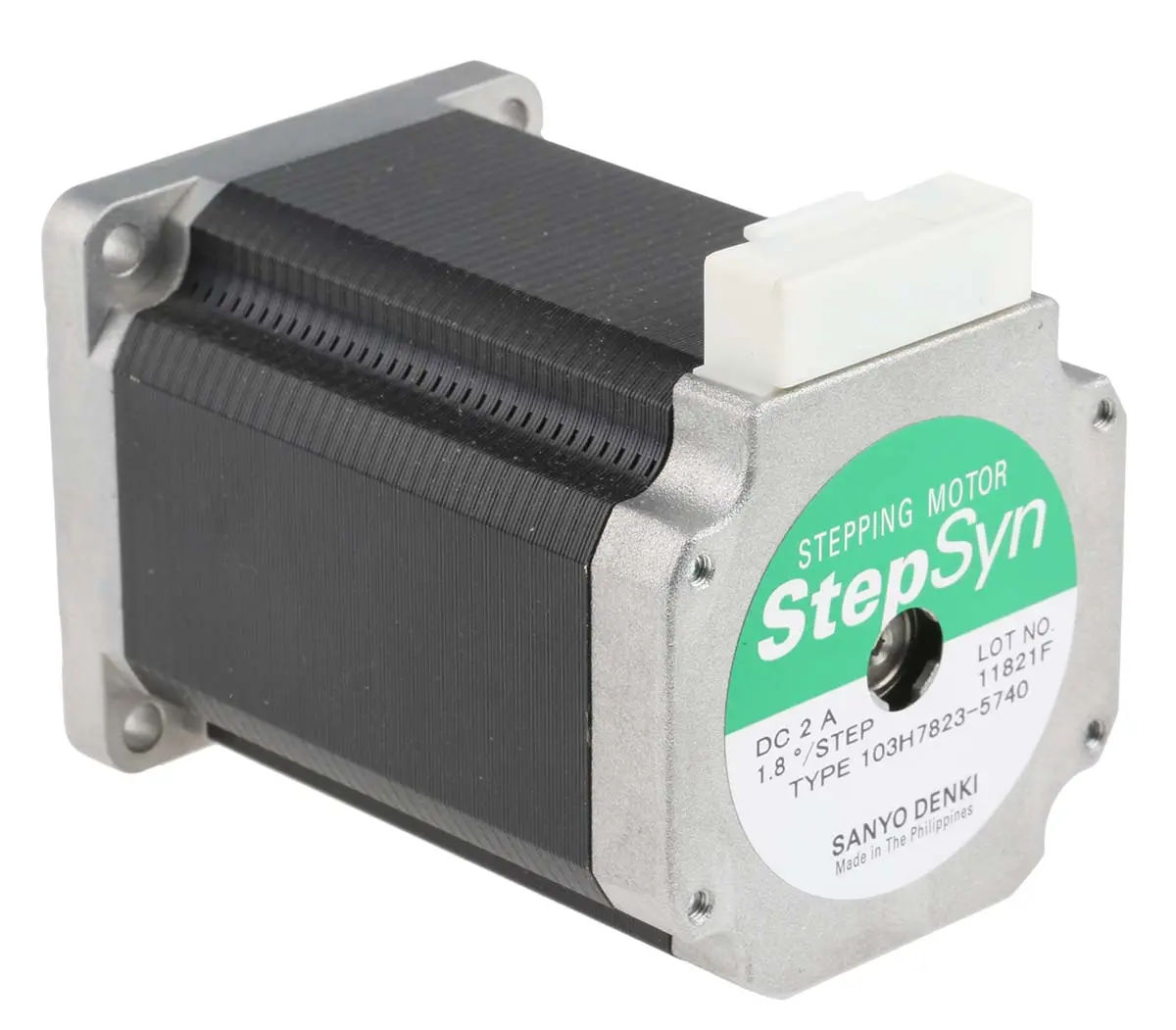 Produktfoto 1 von Sanyo Denki 103H7  Hybrid 1.8° Schrittmotor 24 V / 2 A 2.7Nm 6-adrig, 60 x 60mm Wellen-Ø 8mm