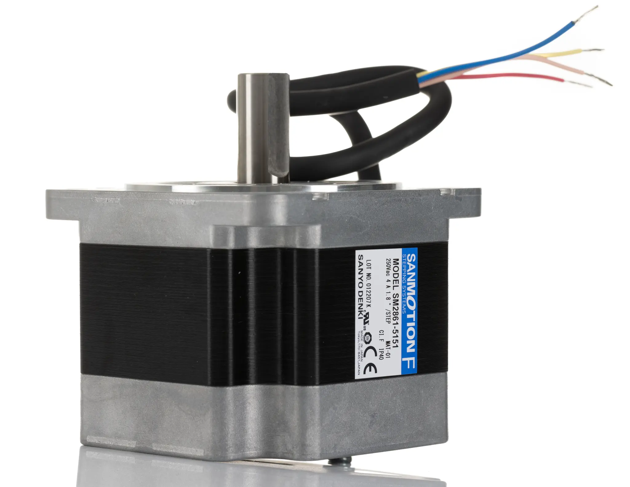 Produktfoto 1 von Sanyo Denki SM286 1.8 ° Schrittmotor 100 V / 4 A 3.3 Nm, 85.5 x 85.5 mm Wellen-Ø 14 mm