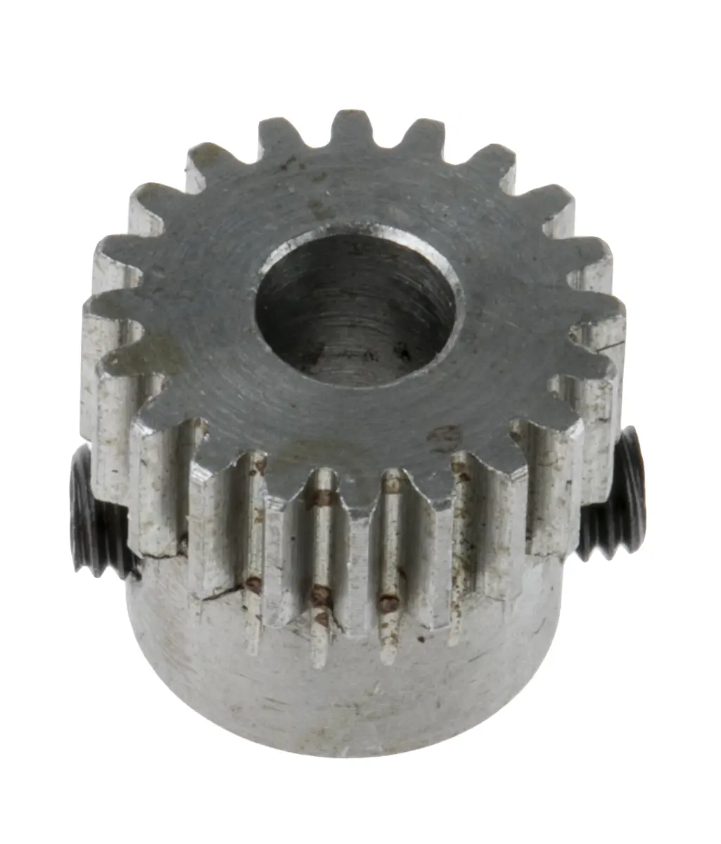 Produktfoto 1 von RS PRO Stahl Stirnrad 20 Zähne / Modul 0.5, Wälzkreis-Ø 10 mm, Nabe Ø 9 mm / Bohrung 4 mm