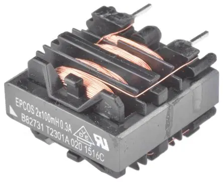 TDK B82731T Netzleitungsdrossel, Ferrit-Kern, 100 mH, 300 mA, Radial / R-DC 6.6 Ω, max. 10 kHz, Ø 0.64 mm x 21.1 mm