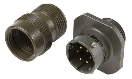 Produktfoto 1 von Amphenol Socapex, PT Kupferlegierung MIL-Spec Rundsteckverbinder Gerade, 6-polig, 1000V ac, Kabel, Gehäuse 10 Buchse,