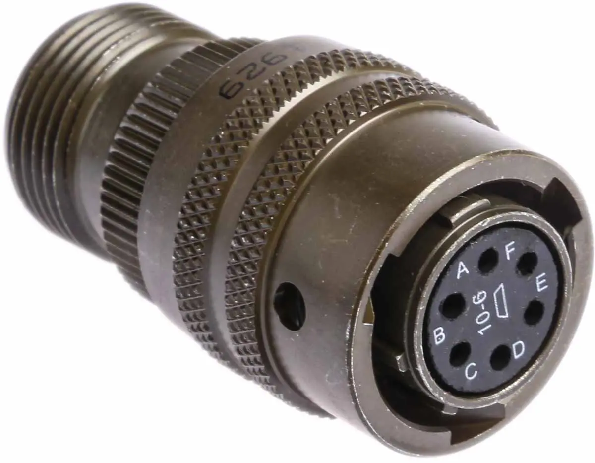 Produktfoto 1 von Amphenol Industrial, PT Kupferlegierung MIL-Spec Rundsteckverbinder Gerade, 6-polig, 1000V ac, Kabel, Gehäuse 10