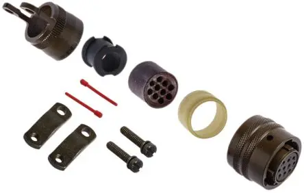 Produktfoto 1 von Amphenol Socapex, PT Kupferlegierung MIL-Spec Rundsteckverbinder Gerade, 10-polig, 1000V ac, Kabel, Gehäuse 12 Stecker,