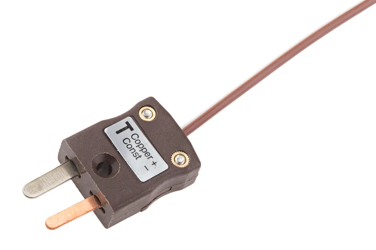 Produktfoto 1 von RS PRO PTFE Thermoelement mit offener Messstelle Typ T x 5 m → 260 °C