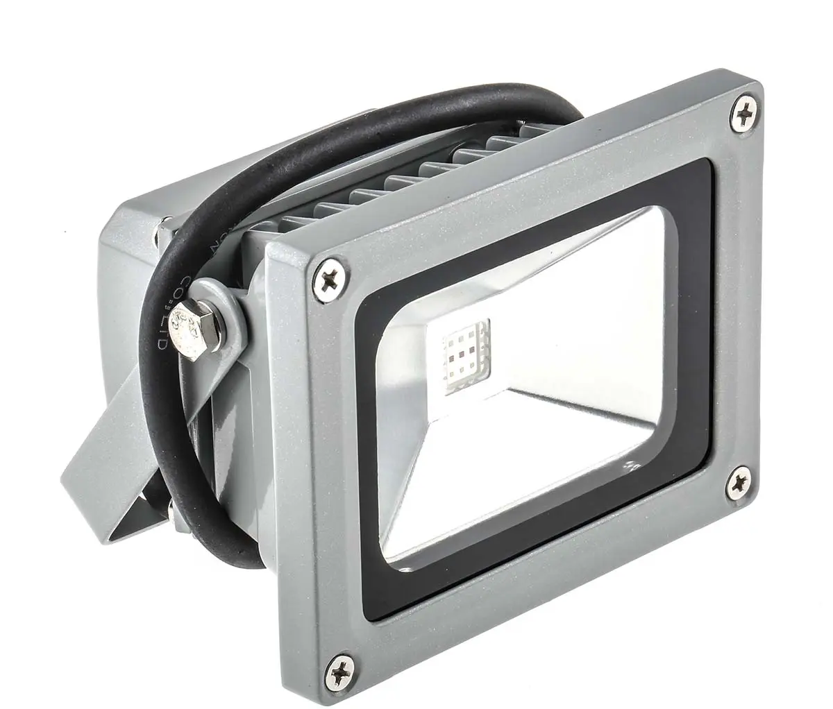 Produktfoto 1 von RS PRO, Fluter 10 W, 85 → 265 V ac / 1100 lm, 85,7 x 114,3 x 88,8 mm, IP65