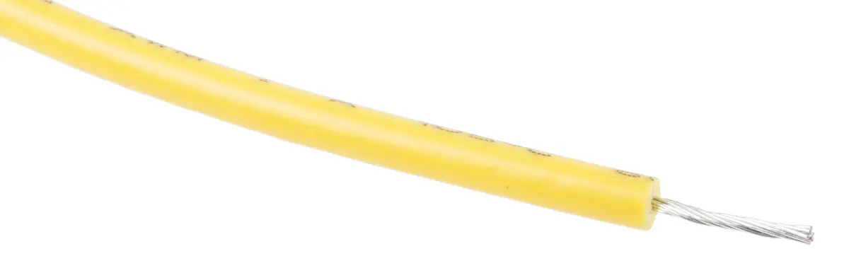Produktfoto 1 von RS PRO UL3321 Schaltdraht 0.2 mm², 24 AWG 100 m Gelb Ø 2.2 mm 11 Litzen Polyethylen