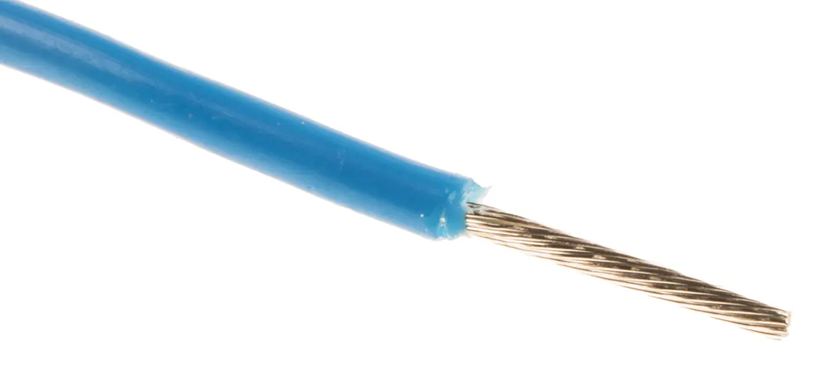 Produktfoto 1 von RS PRO UL11028 Schaltdraht 0.2 mm², 24 AWG 100 m Blau Ø 1.12 mm 11 Litzen Modifizierter Polyphenylen-Ether