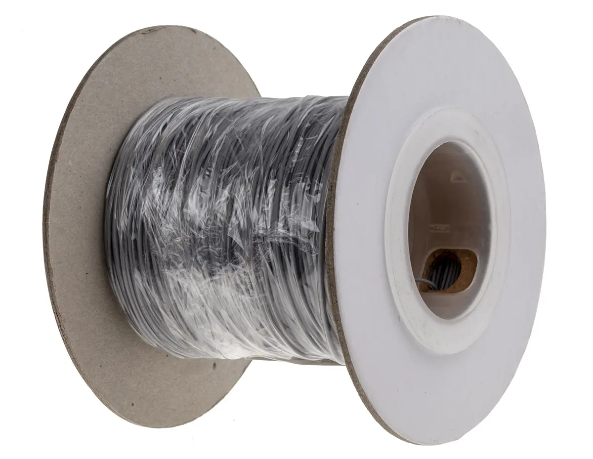 Produktfoto 1 von RS PRO UL11028 Schaltdraht 0.2 mm², 24 AWG 100 m Grau Ø 1.12 mm 11 Litzen Modifizierter Polyphenylen-Ether