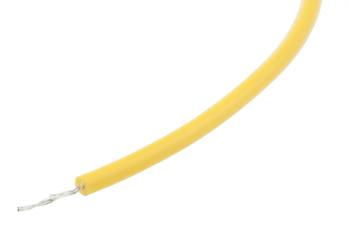 Produktfoto 1 von RS PRO UL1015 Schaltdraht 0.33 mm², 22 AWG 100 m Gelb Ø 2.4 mm 17 Litzen Polyvinylchlorid