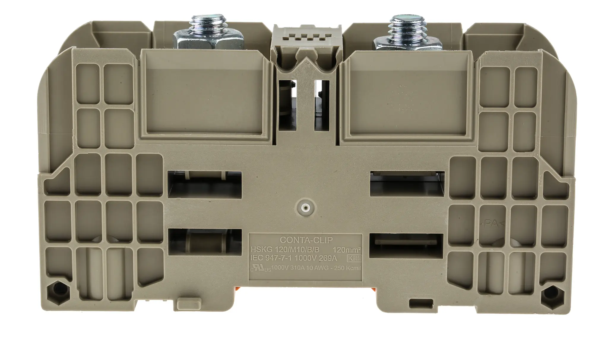 Produktfoto 1 von RS PRO 17023.2 Bolzenklemme 2 Beige, 1kV Bolzen