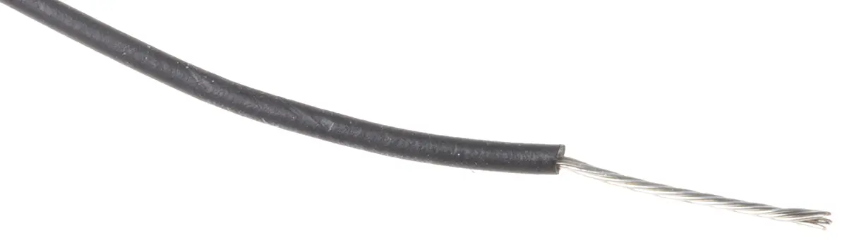 Produktfoto 1 von RS PRO UL3266 Schaltdraht 0.2 mm², 24 AWG 100 m Schwarz Ø 1.43 mm 11 Litzen Polyethylen