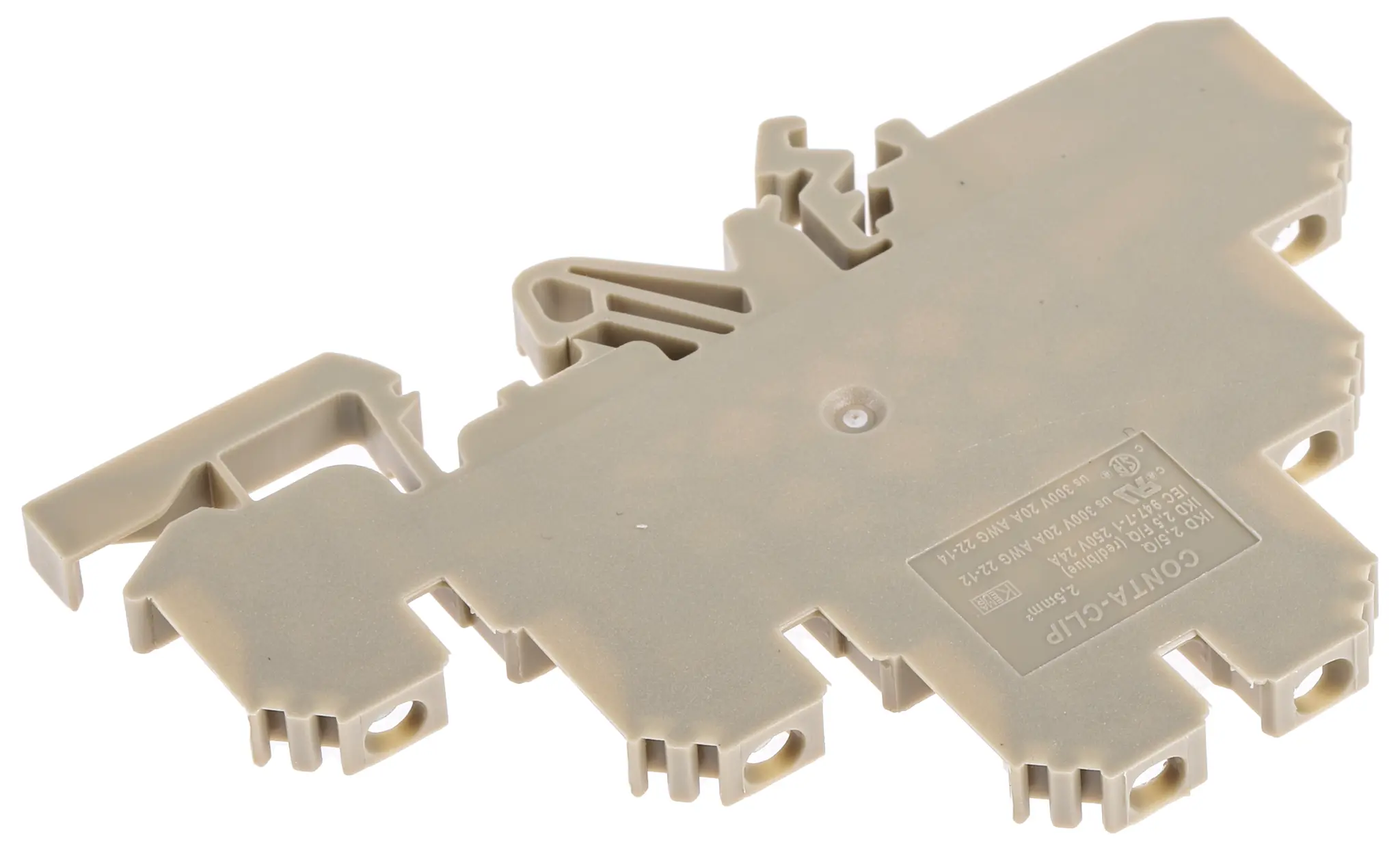 RS PRO 2268.2 Anschlussklemmenblock für Durchkontaktierung 3 Beige, 300V Schraubbefestigung