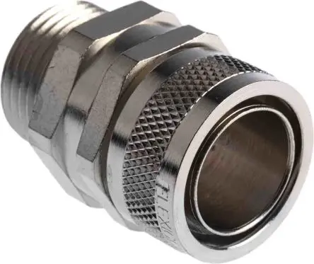 Produktfoto 1 von Flexicon FSU Messing vernickelt Kabelrohr Befestigung Kabelrohr M20 20 mm Grau Nickel-Finish IP54