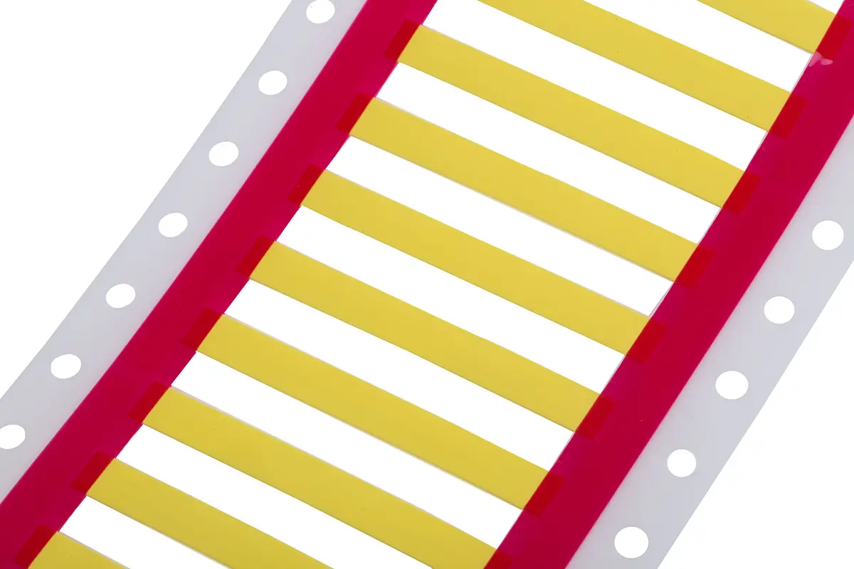 RS PRO Kabelmarkierung, Gelb, Ø 1.1 mm - 2.7 mm x 3.2 mm
