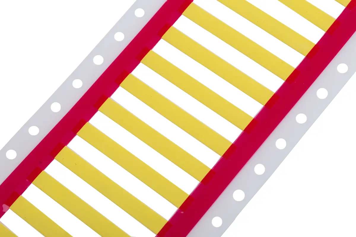 RS PRO Kabelmarkierung, Gelb, Ø 1.1 mm - 2.7 mm x 3.2 mm