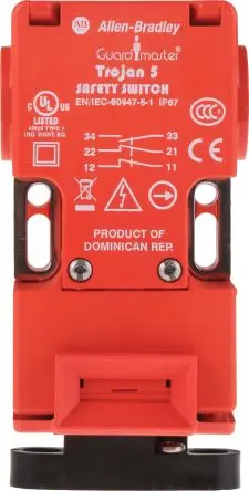 Produktfoto 1 von Allen Bradley Guardmaster 440K Sicherheits-Verriegelungsschalter Mit Schlüssel Verriegelung Betätiger inklusive 1