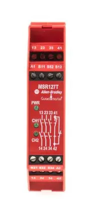 Produktfoto 1 von Allen Bradley 440R/MSR127T Sicherheitsrelais 24V ac/dc, 3 Sicherheitskontakte, 1 Hilfsschalter, Automatisch und manuell