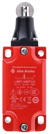 Produktfoto 1 von Allen Bradley Guardmaster 440P Endschalter, Rollenstößel 1 Schließer/1 Öffner, IP66, Metall