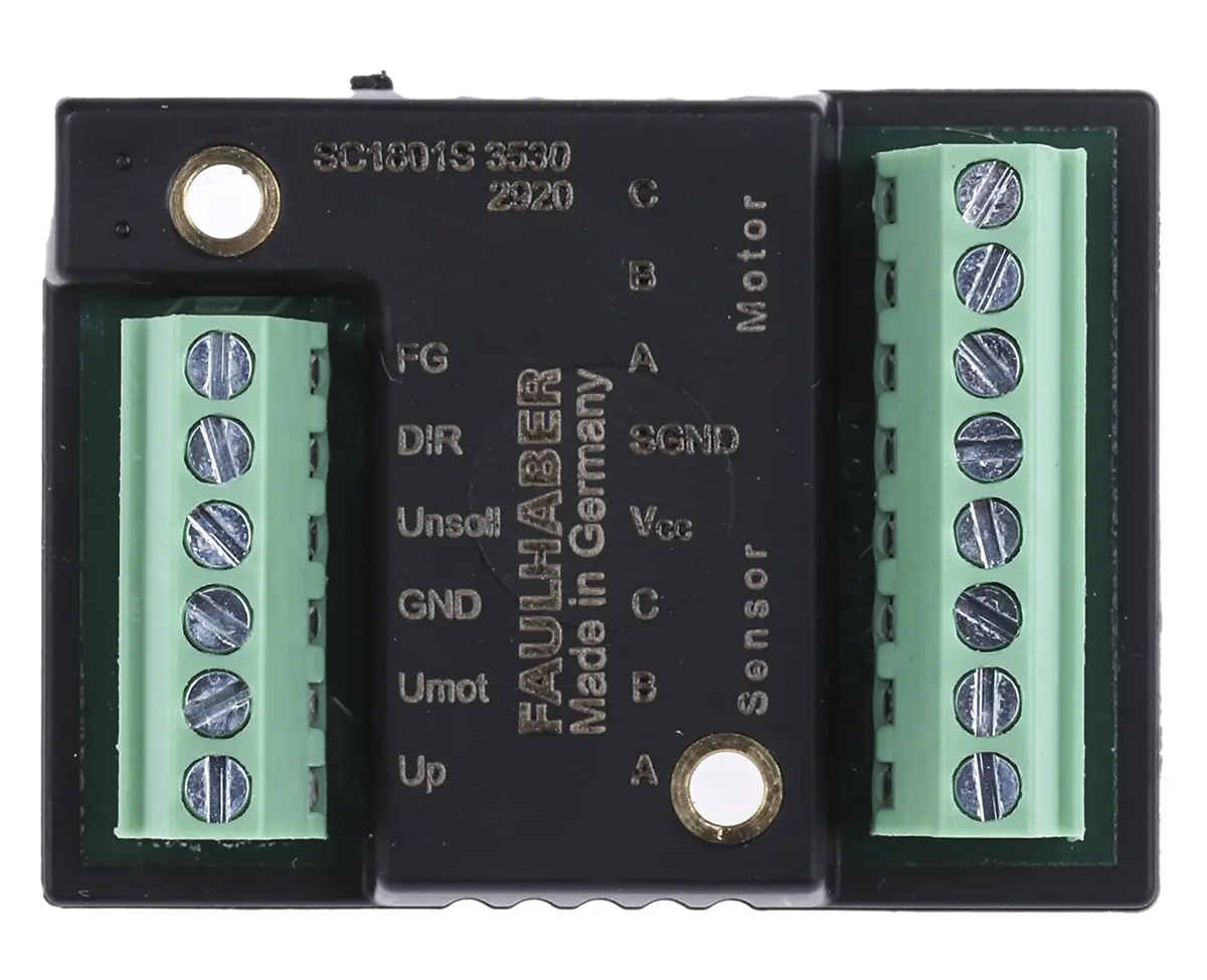 Produktfoto 1 von Faulhaber Gleichstrommotorsteuerung, 3-phasig, 4/18 V dc, Drehzahlregelung-Steuerung / 1 A, 34 mm x 25 mm x 14 mm