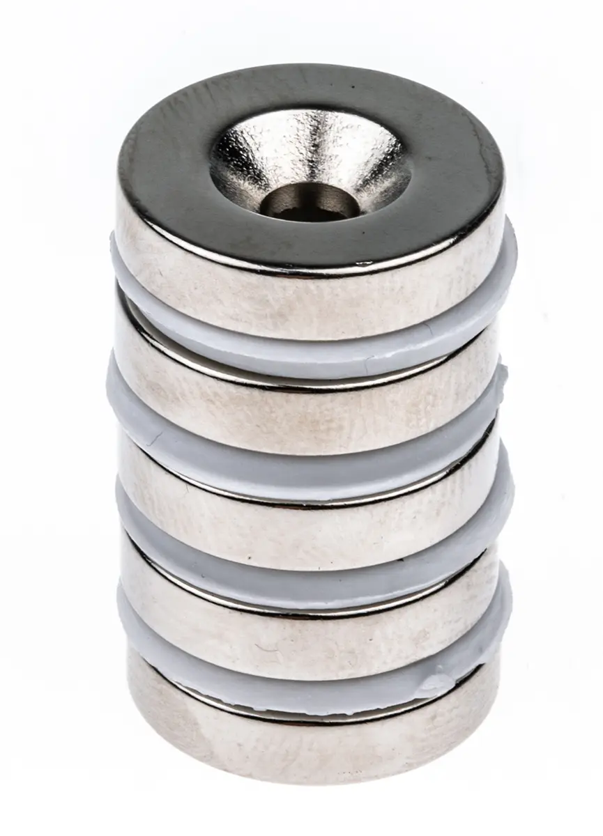 Produktfoto 1 von Eclipse Neodym Magnet, 17.5 mm, 5.9 kg Gewindebohrung x 4 mm, L. 4.5 mm