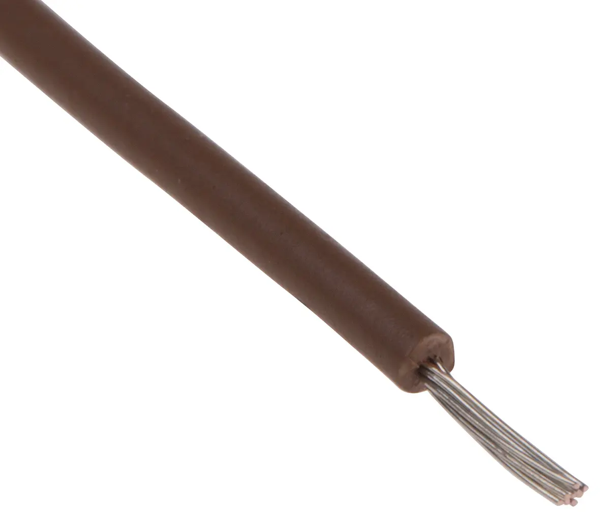 Produktfoto 1 von RS PRO Einzeladerleitung 0,2 mm², 24 AWG 100m Braun XLPE isoliert Ø 1.5mm UL3239