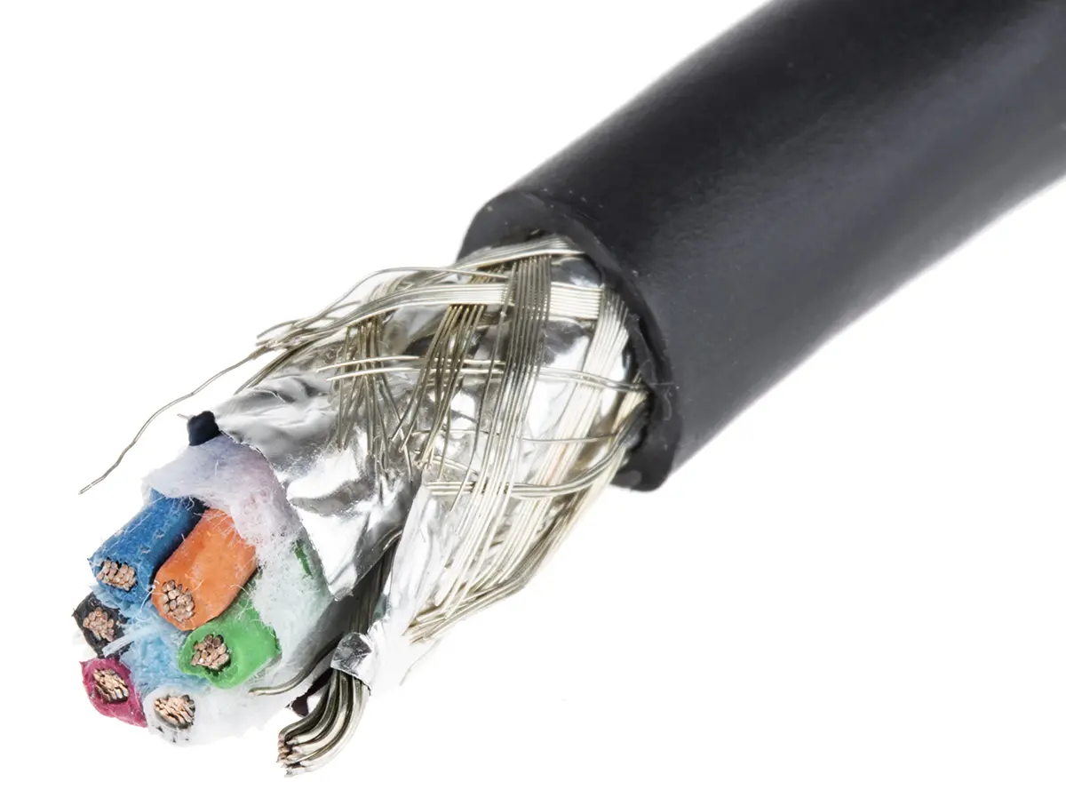 Produktfoto 1 von Alpha Wire ECO Steuerkabel, 6-adrig 0.81mm² 18 AWG Schwarz Geschirmt, 30 m, Thermoplastisches Elastomer