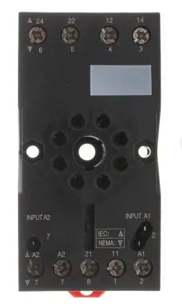 Produktfoto 1 von Schneider Electric Relaissockel zur Verwendung mit Relais Serie RSZ Harmony Relay RXG, 8 -Kontakt, DIN-Hutschiene, 250V