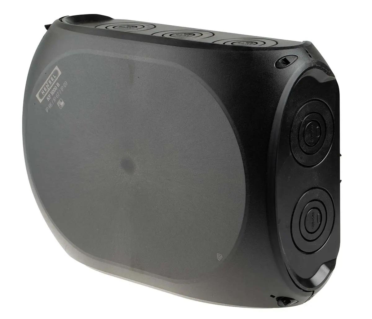 Produktfoto 1 von HENSEL KF 5000 B Polycarbonat Abzweigdose Schwarz RAL 9011 IP66, IP40 Breite 355 mm Höhe 255 mm