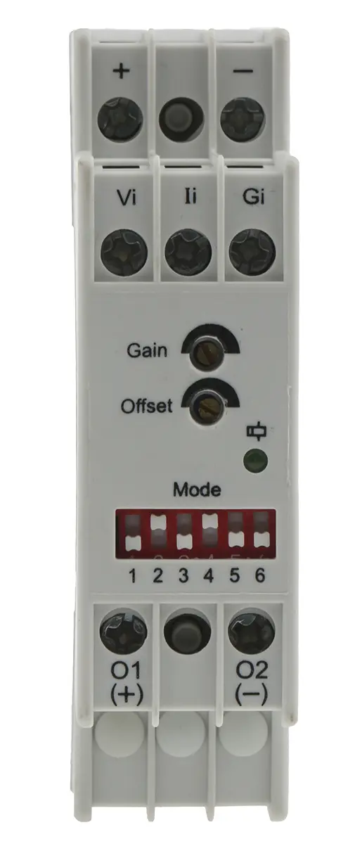 Produktfoto 1 von GIC Serie 225 Signalwandler 24 V dc, Strom/Spannung 0 to 10 V dc EIN / Strom/Spannung DIN-Hutschiene
