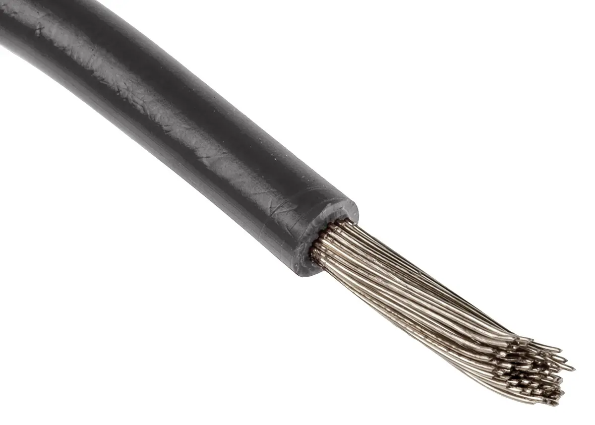 Produktfoto 1 von RS PRO Einzeladerleitung, 16 AWG 100m Schwarz ETFE isoliert Ø 2.15mm 19/0,3 mm Litzen
