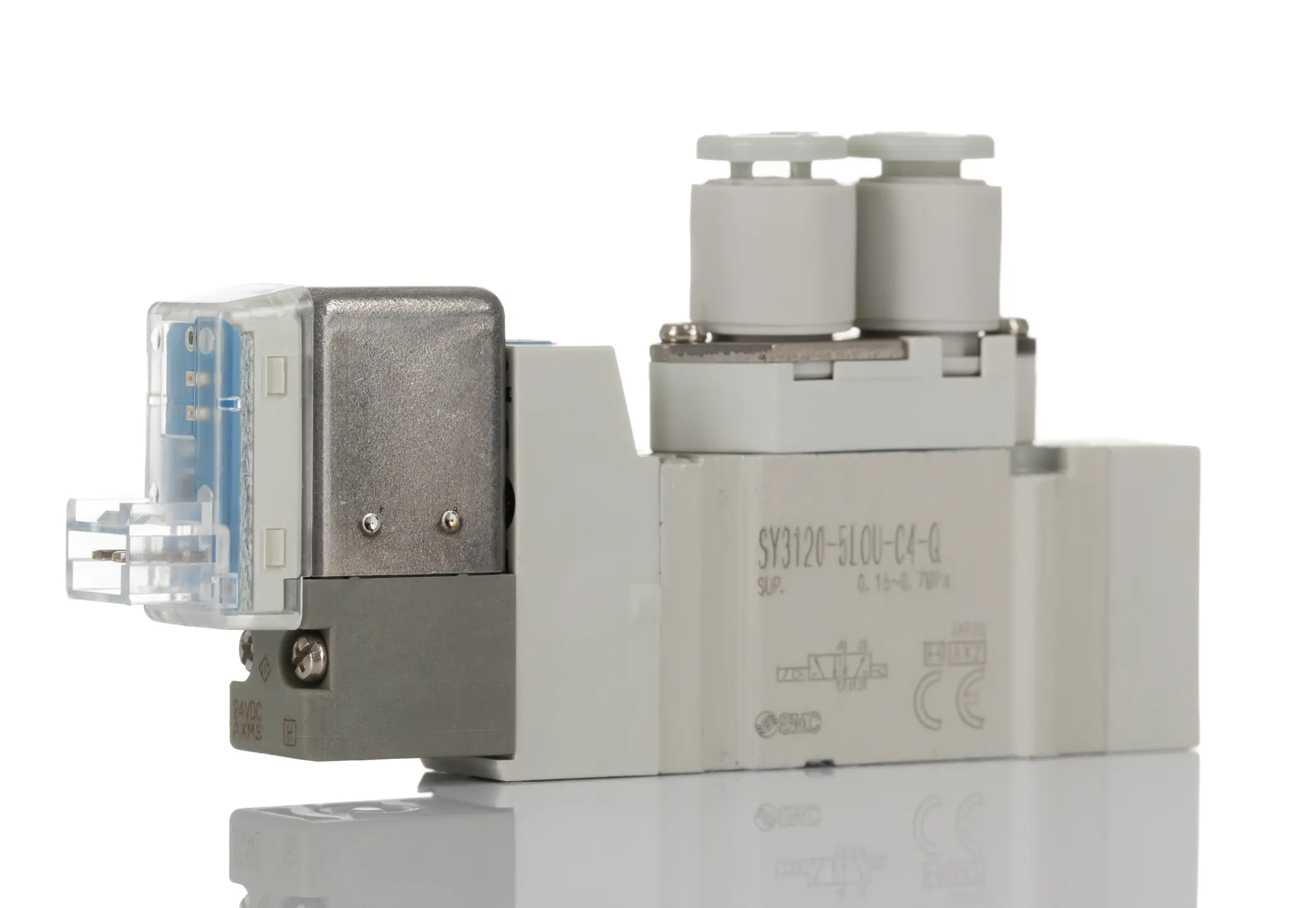 Produktfoto 1 von SMC SY3000 Pneumatisches Magnetventil RC, Elektromagnet-betätigt 24V dc