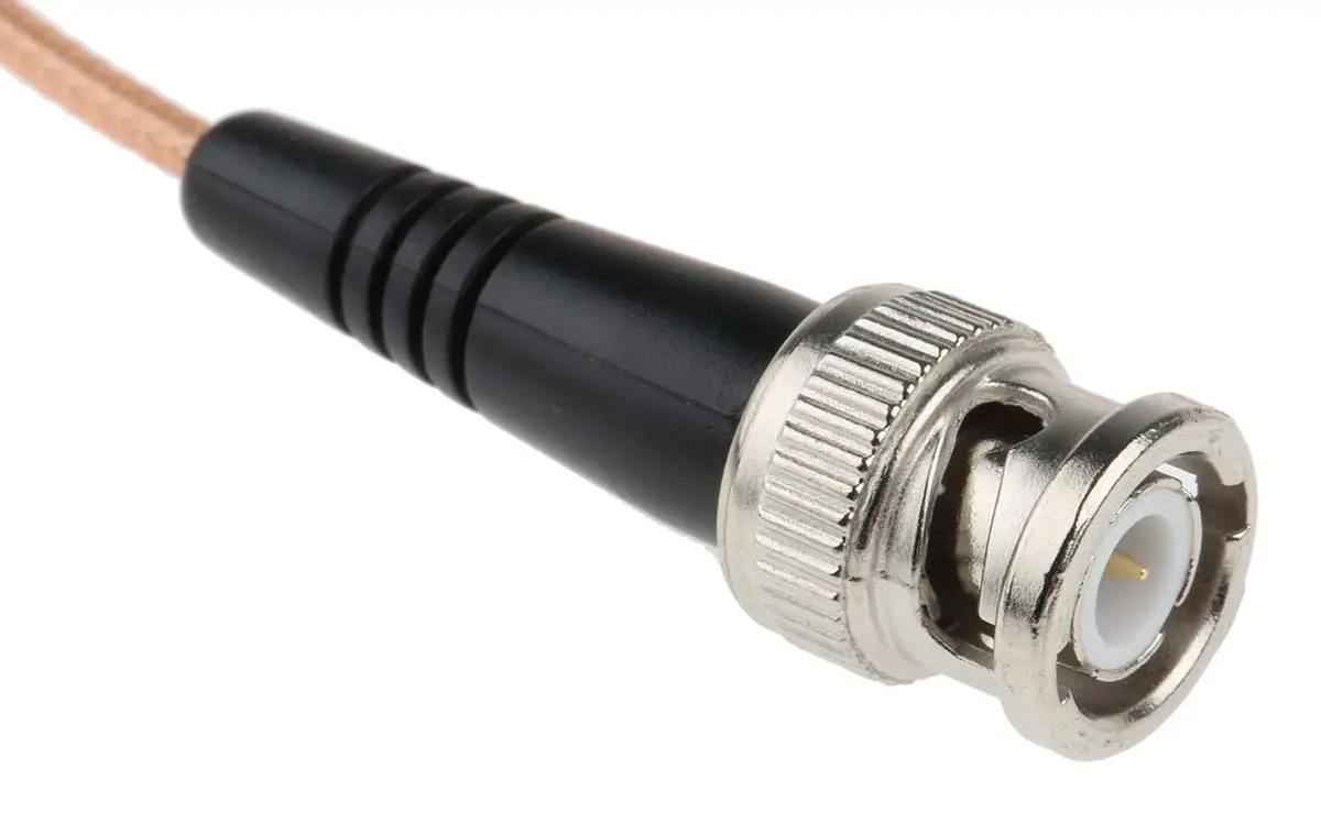 Produktfoto 1 von Cinch BNC, SMA RG316 Koaxialkabel, Abgeschlossen, 50 Ω, Schwarz