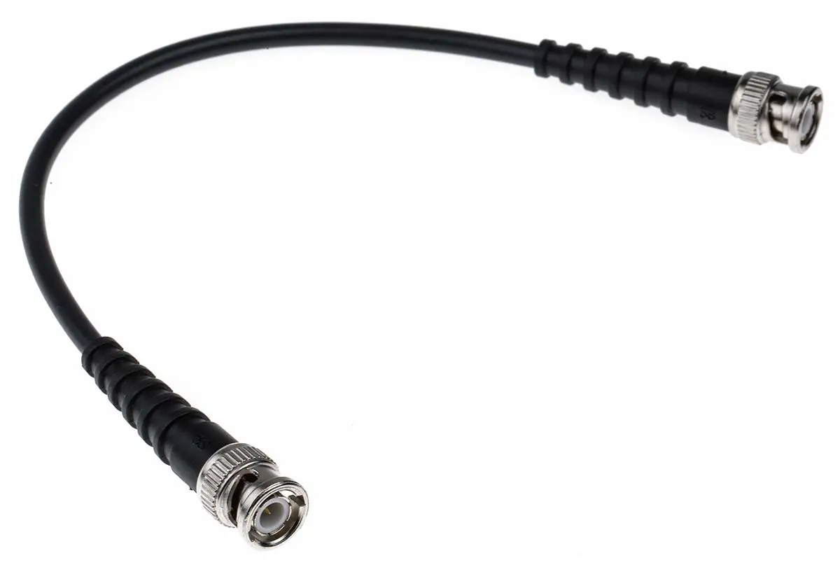 Produktfoto 1 von Cinch BNC RG58 Koaxialkabel, Abgeschlossen, 50 Ω, 304.8 mm, Schwarz