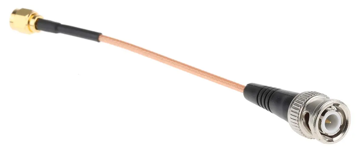 Produktfoto 1 von Cinch BNC, SMA RG316 Koaxialkabel, Abgeschlossen, 50 Ω, Schwarz