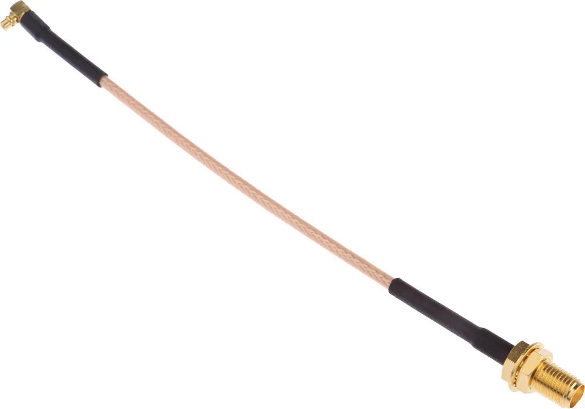 Produktfoto 1 von Cinch MMCX, SMA RG316 Koaxialkabel, Abgeschlossen, 50 Ω, Schwarz