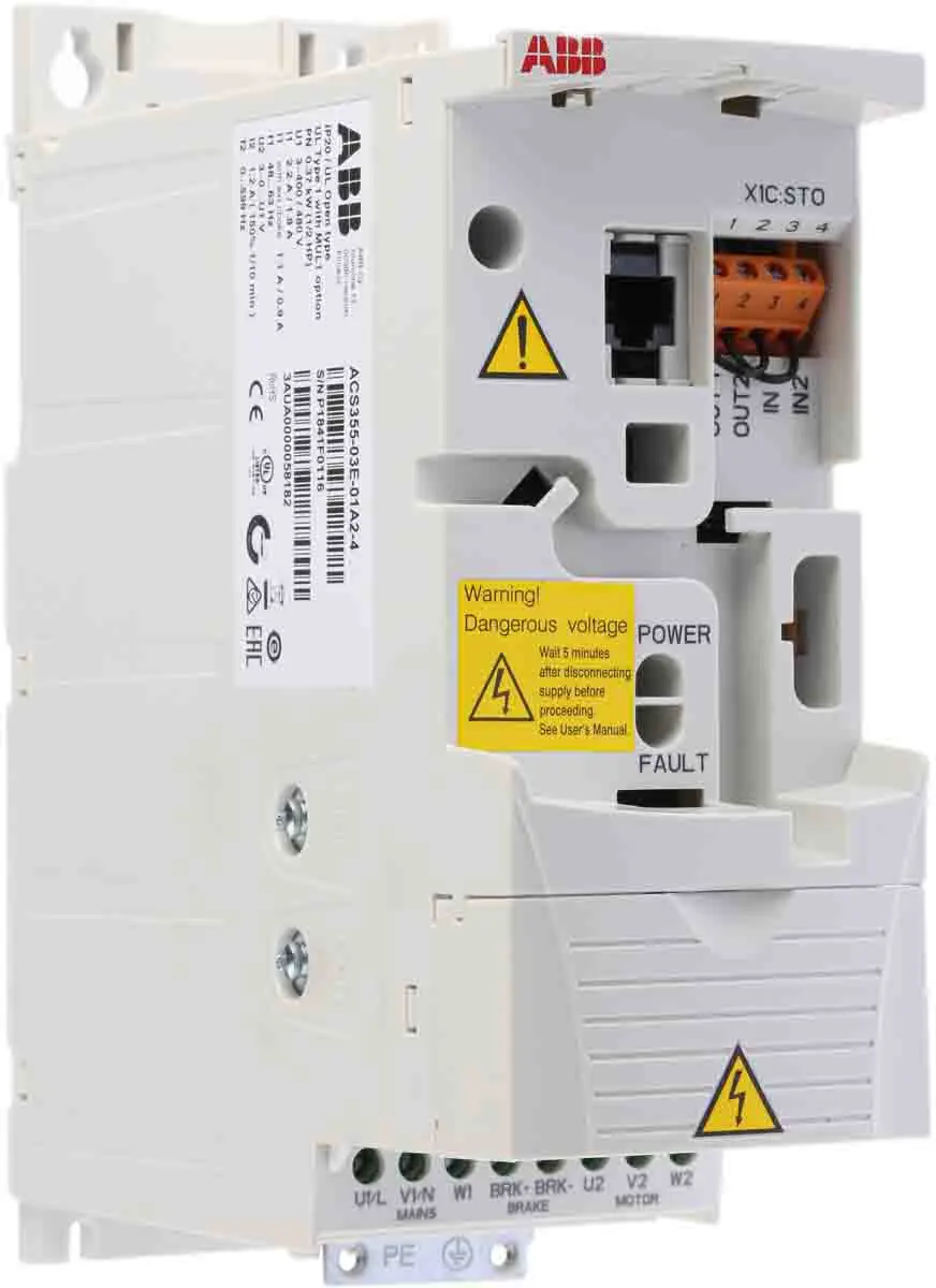 Produktfoto 1 von ABB ACS355 3-Phasen Frequenzumrichter 0.37 kW 480 V 1.2 A 600Hz