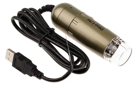 Produktfoto 1 von Dino-Lite USB Digital Mikroskop, Vergrößerung 200 X;10 → 70 30 fps Beleuchtet, Weiße LED, 1280 x 1024 Pixel