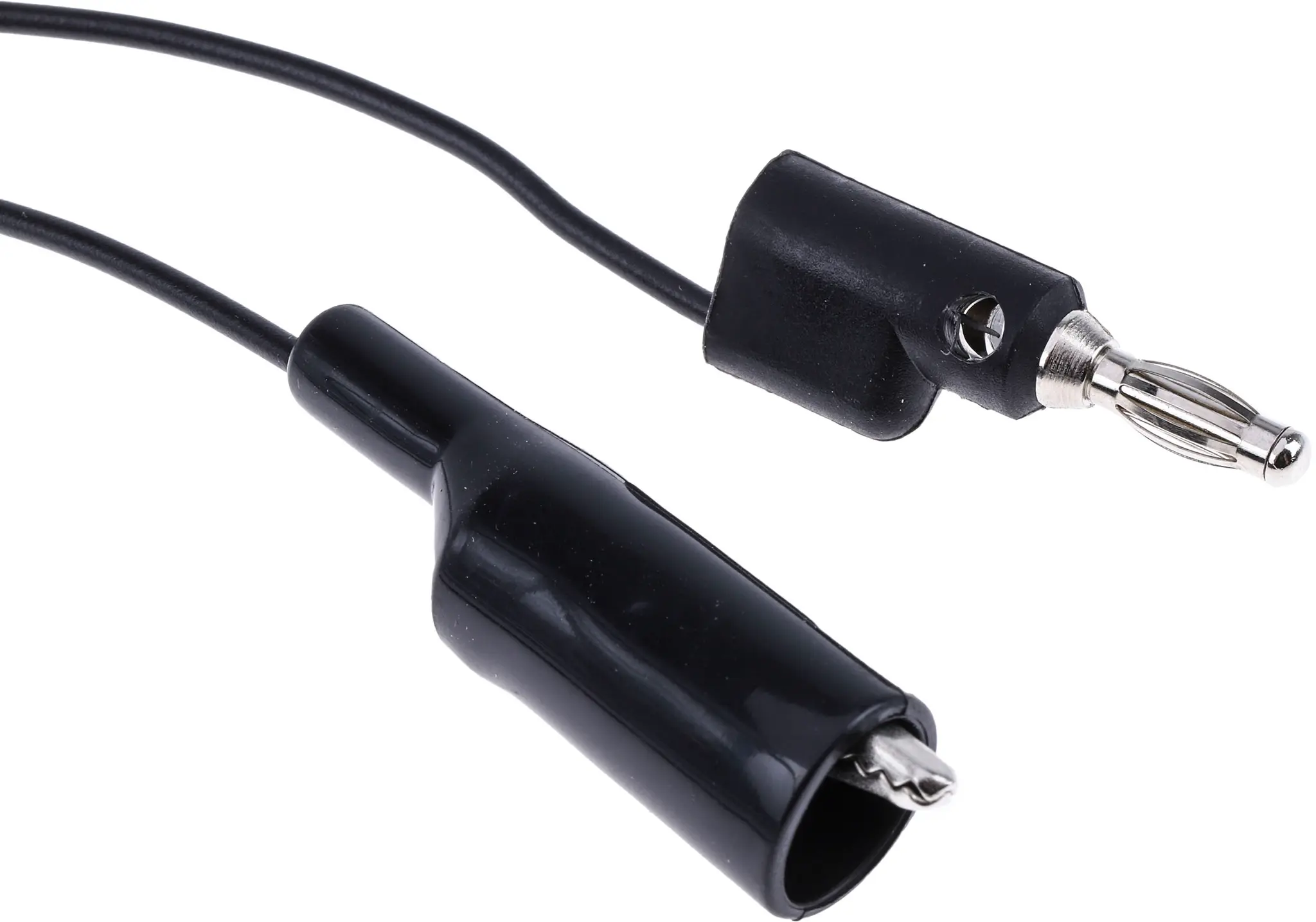 Produktfoto 1 von Mueller Electric Abgreifklemme, Kabel 10A / Stecker, Schwarz, Rot Polyvinylchlorid-isoliert 1.5 m, 30 V