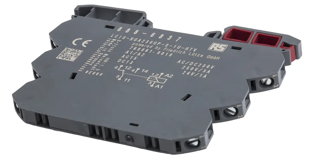 Produktfoto 1 von RS PRO Interface Relais 230V ac/dc, 1-poliger Wechsler DIN-Schienen