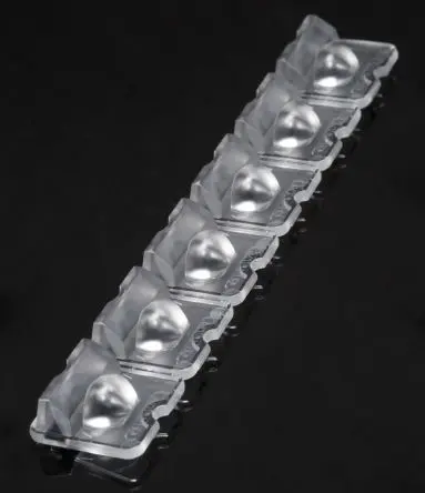Produktfoto 1 von Ledil Shelly LED Linse aus Polymethylmethacrylat Rechteckig, Klar Asymmetric x 7.6 mm